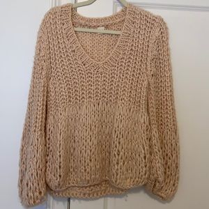 blush colored boutique sweater size S/M